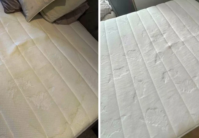 mattress cleaning before after d